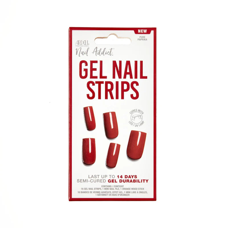 Nail Addict Gel Nail Strips - Pure Paprika